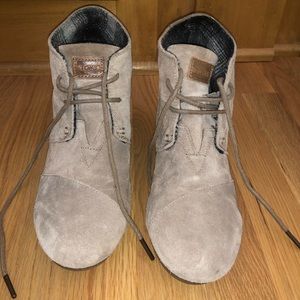 Taupe Suede Booties